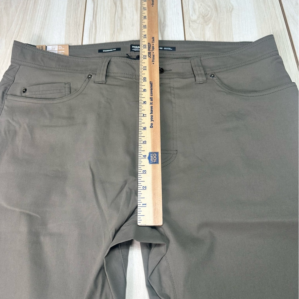 prAna Men's Green‎ Brion Pants Size 38x32 straight leg, standard fit MSRP$85 New - Picture 9 of 13